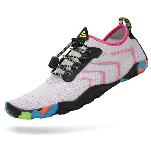 Image of Mishansha Water Shoes for Women Men, Quick-Dry Barefoot Swim Shoes with Drainage Holes, Lightweight Aqua Shoe for Beach Pool River Boating Yoga Walking