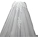 Flowerry Wedding Detachable Long Tutu Train Lace Open Front Overskirt XXL Ivory Hook lace