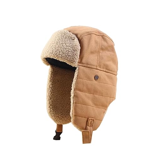 FOMIYES Unisex Winter Warm Cap Windproof Cycling Hat Ear Flaps Comfortable for Skiing Snowboarding Hiking Khaki