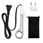 Travel Camping Accessories Tea Immersion Heater with LCD Thermometer - Portable Immersion Water Heater 300W Dual Voltage 120/240V