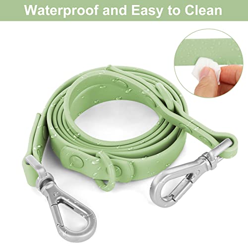 Wisedog Waterproof Standard Dog Leashes With 2 Hooks, 5 Ft/ 6 Ft Lengths, Adjustable For Traffic Control Safety, For Small, Medium & Large Dogs Walking (Mint Green, M(5 Ft, 0.75" Wide)) #TOP2