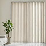 グラムスタイル 縦型ブラインド つっぱり式 非遮光 uvカット バーチカルブラインド バトン式 幅160cm 丈89cm グレージュ
