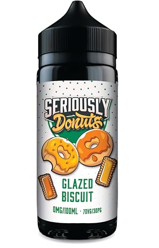 Seriously Donuts Glazed Biscuit E-Liquid 100ml Shortfill Nicotine Free Donut Flavoured Vape Juice