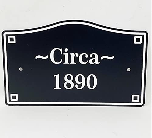 Cartel de circa personalizado - Año establecido, fundado o construido - Placa de casa personalizada. Elige tu color. Estaca de césped opcional. #