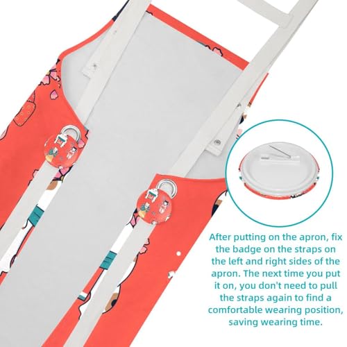Tablier de serveuse de cuisine style japonais idéal pour pâtisserie et nettoyage de maison