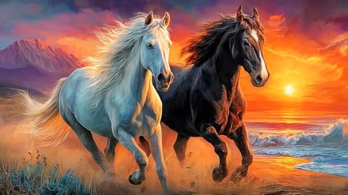 Rompecabezas imposible de caballo de 1000 piezas, un gran desafío de 75x50 cm para adultos