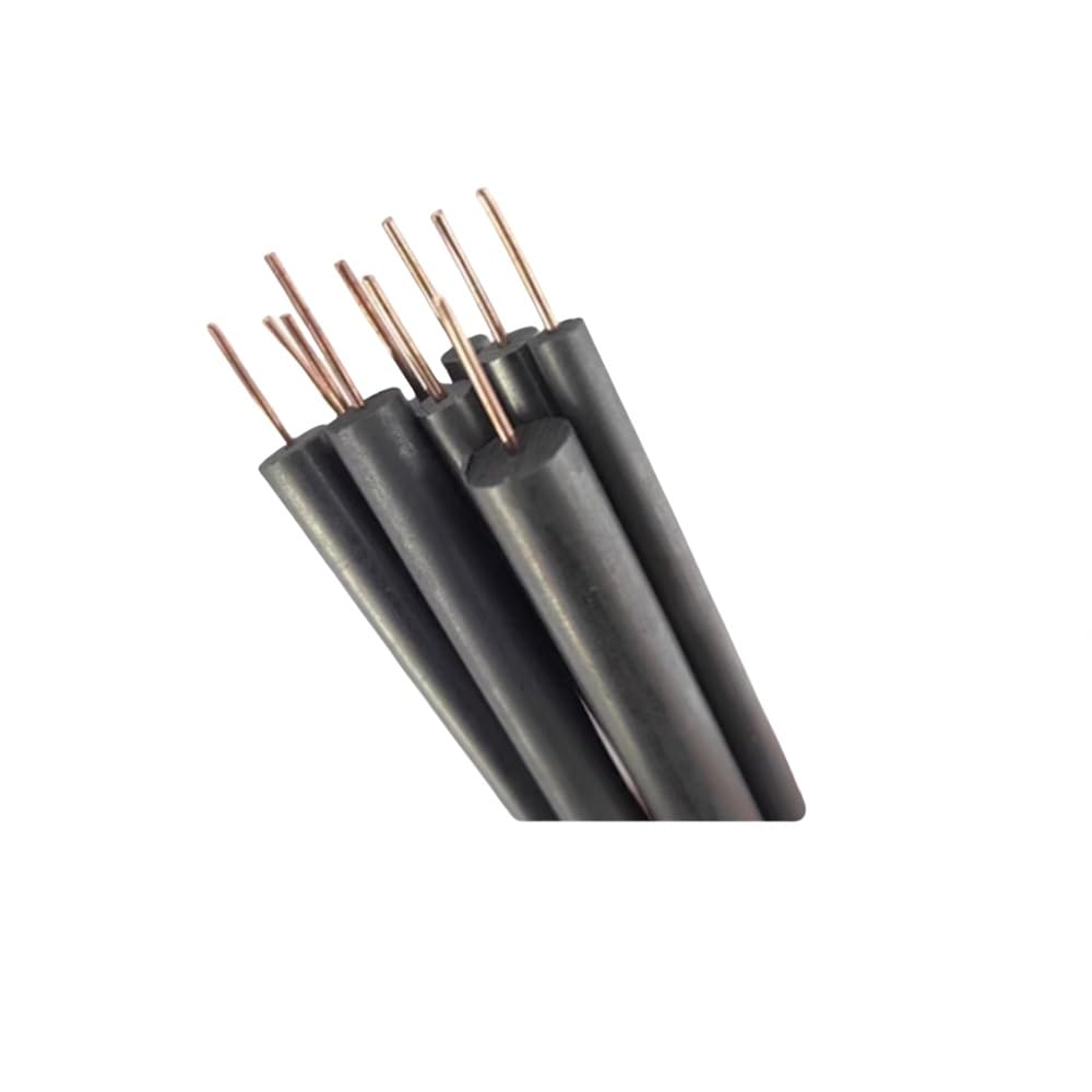 Electrodo de varilla de grafito de alta pureza de 2 piezas con alambre de cobre for experimentos electrolíticos(13x100mm)