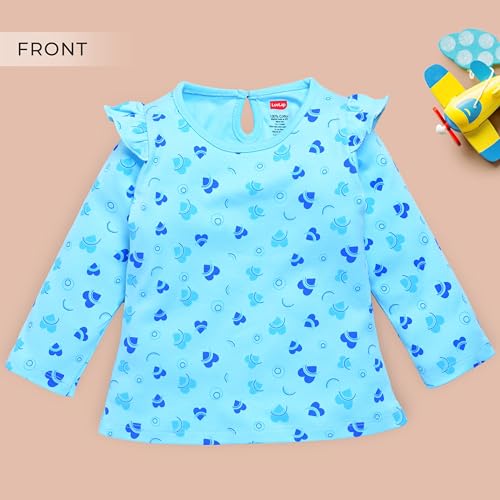 Image of LuvLap Baby Girls 100% Cotton Full Sleeve Girls Top, Pack of 02