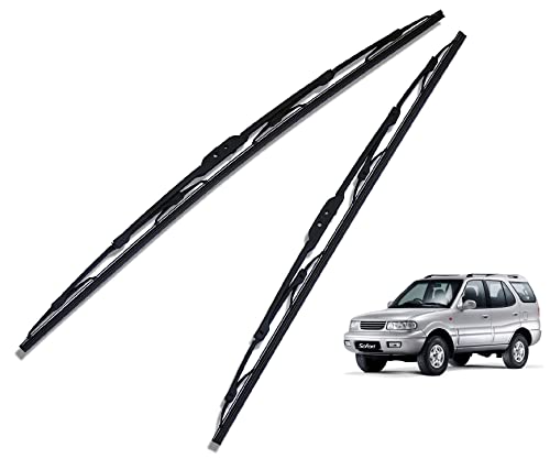 Image of Euro Care Metal Type Wiper Blade Compatibility with TATA Safari Dicor (Model : 2006-2011) Windshield Car Wiper Blade Size D-24,P-20