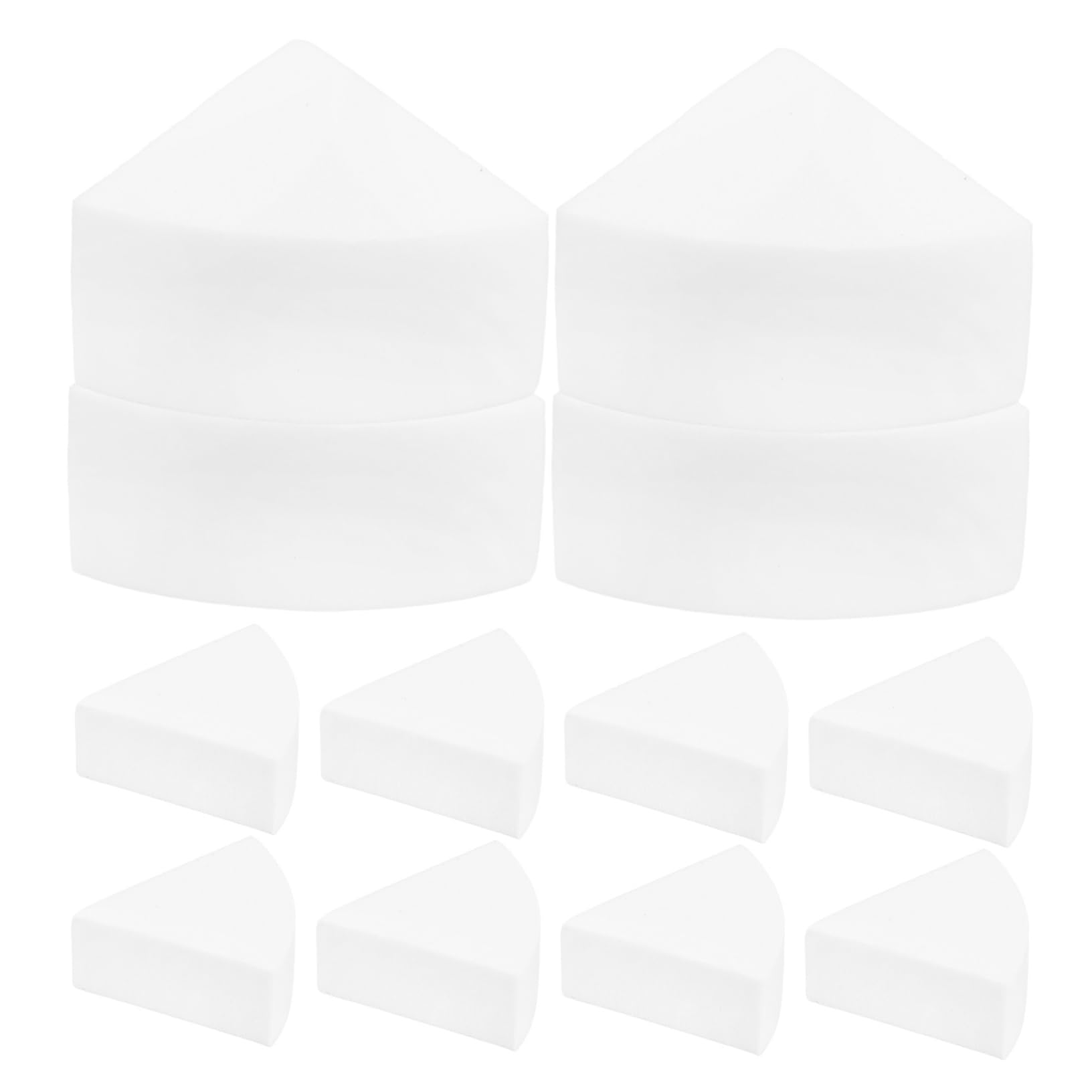 Healeved 12 Pack Triangle Puff Makeup Pads Soft Comfortable Beauty for Foundation Pressed Powder Alternative to Makeup Sponges Easy to Cle