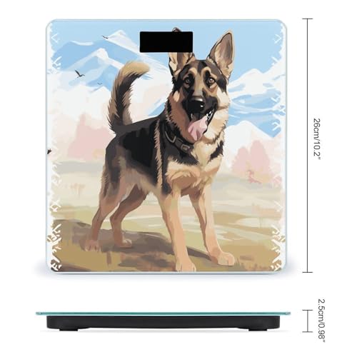 Báscula digital para baño con diseño German Shepherd Dog Lovers miniatura 2