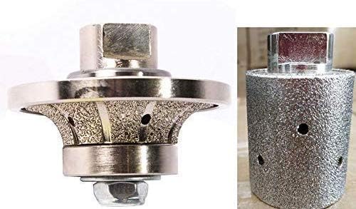 1" Diamond Radius Bullnose Radius Bullnose B25 Router Bit shaping wheel 1 3/8" Diamond Zero Tolerance Grinding Drum for stone concrete granite travertine marble counter top sink repair refinishing