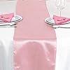 Time to Sparkle 20 Pack Satin Table Runners 12"x108"inch Chair Sashes Swags Wedding Party Table Decoration - Pink #1