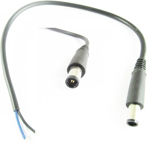 Miniatura 4 de 2 unids DC adaptador de alimentación punta 0.291 in x 0.197 in macho conector conector adaptador de cable de coleta para Dell HP portátil adaptador