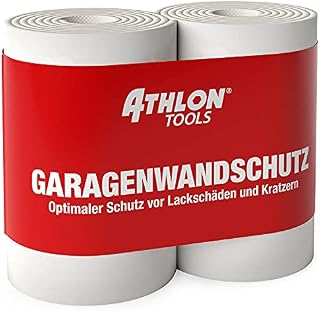 Athlon Tools Folia ochronna na ścianę garażową wysokiej jakości o długości 2 m, ekstra gruba ochrona krawędzi drzwi samochodu, samoprzylepna, wodoodporna, zestaw 2 sztuk