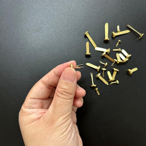 JZK 400 pièces petites attaches parisiennes dorées pour l'artisanat, attaches parisiennes en métal pour la fabrication de cartes pour parchemin artisanal, attaches parisiennes, 5 tailles – vue 3