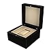 Produktbild JIAGU Uhr Schmuck Display Aufbewahrungsbox Hochwertiges Holz PU-Leder-Interieur-Uhr-Kasten Klavierlack Holz Schmuck Geschenk-Box (Color : Black, Size : S)