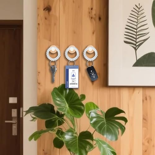Image of Spiral Coil Keychain, Anti-lost Key Chain Holder Lanyard Cord for Sauna Outdoor Sports and Gym Pool