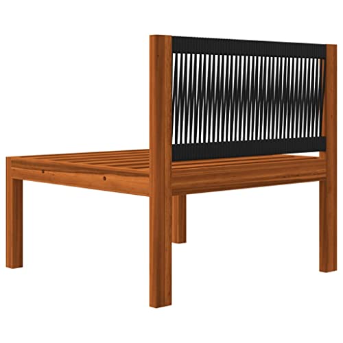 Yuhi-Hqyd Patio Middle Sofa With Cushions,Patio Furniture,Patio Lounge Set,Lounge Seating Sofas,Party Furniture,Patio Decor,For Patio,Porch,Garden,Balcony, Solid Acacia Wood #TOP5