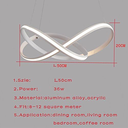 Miniatura 3 de HOUDES Tamaño mínimo 19.5 pulgadas regulable con control remoto moderno blanco isla luces lámparas colgantes lámparas lámparas creativas moda