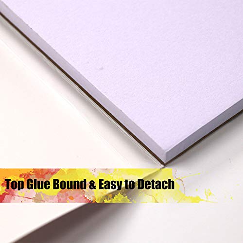 Bellofy 2 x Large Watercolor Paper Pad - 11x14 Inch with 20 Sheets/Pad | 130 lb 190g Cold Press Paper for Wet Media | Acid Free Large Art Paper for Painting & Drawing | Art Supplies for Adults