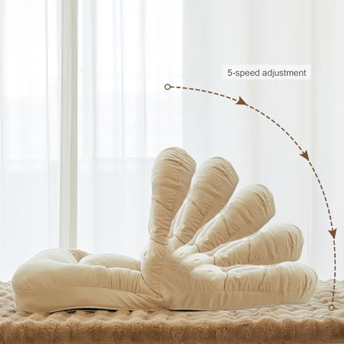Chaise de jeu déhoussable et lavable avec assise de sol pliante jaune compacte - 4