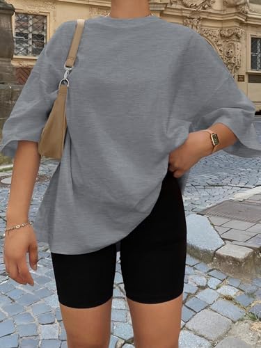 Image of Trendy Queen Womens Oversized T-Shirts Short Sleeves Workout Tops | Casual Summer Gym Tees Plus Size Fashion Clothes 2026