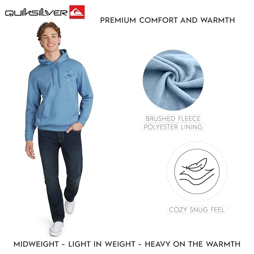 Image of Quiksilver Men's Regular Fit Super Soft Fleece Midweight Pullover Hooded Sweatshirt