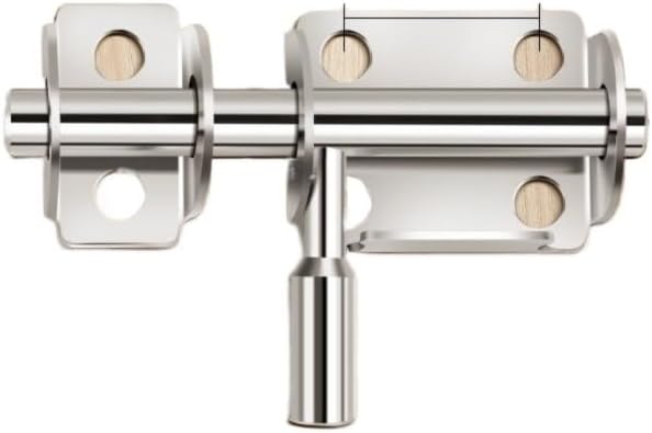 Stainless Steel Door Latch with Solid Sliding Bolts Hasp Home Safety Hardware for Gate Toilet Lock(3)