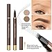 Espoce 2 Pack Eyebrow Pen, Waterproof Microblading Eyebrow Pencil, 4 Tip Precise Eye Brow Makeup Pen for Women to Effortlessly Create Hair Like Natural Brows, Non Dry Out and Last All Day (Espresso)
