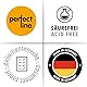 perfect line – 50 selbstklebende Heftstreifen aus PP (300 my Stark) - Weiß, 15 x 2 cm, extra schmal - optimal bis DIN A4 Unterlagen, starke Klebekraft, einfaches Anbringen - Made in Germany