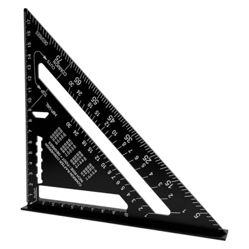 Esquadro Rápido Régua Transferidor Triangular 7 Polegadas Alumínio Marcenaria Ferramenta Medição (Pr