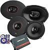 Parlantes JBL Club 964M de 6x9" y Club 64SQ de 6.5" para auto + amplificador WC600.4D de 600W 4 canales y kit de cableado – 960W máx. combinados, sistema de audio de 2 y 3 vías premium 2
