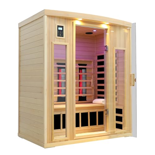 Ceramic Infrared Sauna for 3 People with Bluetooth