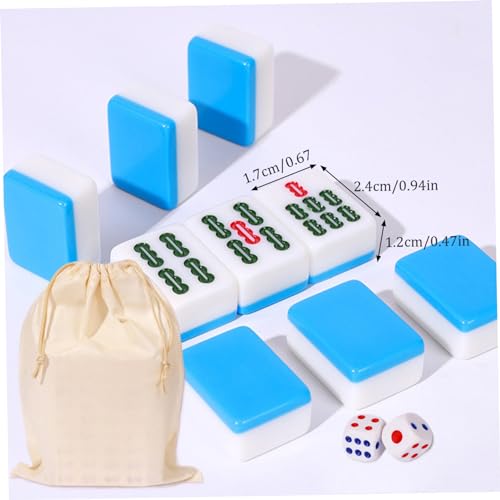 Mahjong Set Chinese Mahjong Juego 144 Fichas Mini miniatura 2