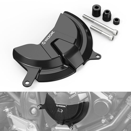 NICECNC Aluminum Clutch Protection Cover Clutch Guard Cover Compatible with Yamaha Tenere 700 /XTZ 700 2019-2024, Yamaha Tenere 700 /XTZ 700 2019-2024, CNC Clutch Shield Cover, Anodization, Black
