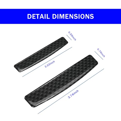 Slykew Pack-4 Door Anti-Collision Strips, Carbon Fiber Car Door Edge Protection Guards, Universal Anti-Scratch Car Body Stickers, for Most Cars, SUVs and Vans (Black)