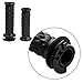 7/8 Inch Motorcycle Universal Rubber Black Handlebar Hand Grip Bar End for Cafe Racer Bobber Clubman Custom (Black)