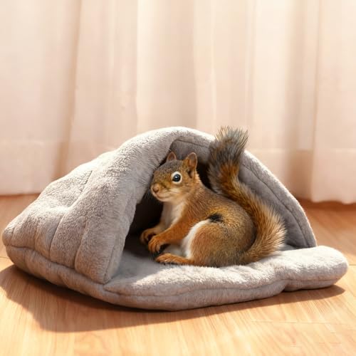 Luxvara Meerschweinchen Bett Kuschelhöhle Höhle Waschbar Kaninchen Kuschelhöhle für Hamster Kaninchen Igel Chinchilla Bartagamen und Frettchen (Hellgrau)