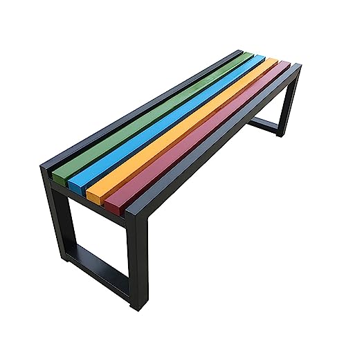Banc de parc en métal d'extérieur durable avec assise grand confort