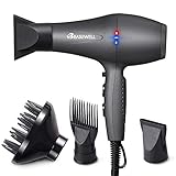 ④ PERFEKTE HAARTROCKNER FÜR SALON UND HOME: Unser Haartrockner bietet 3 Heizstufen, 2 Geschwindigkeitsstufen und Cool-Shot, herausnehmbare Filter. Europäischer Stecker, Spannung: 220V-240V 50 / 60HZ 1800W.CE Zertifikat, Bester Fön.