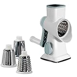 Rallador Y Cortador De Verduras,Cortador Manual Y Triturador De Ajo - Ralladores de Tipo Rotatorio para la Cocina - para Zanahorias Frutas Pepino Patatas y Cocina de Restaurante