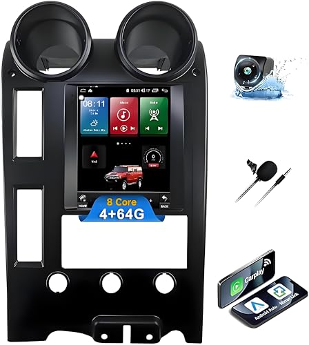 8-Core [4+64G] Car Radio for Hummer H2 2002-2007, 9.7" Android 12 Wireless Tesla-Style Touchscreen Car Stereo Head Unit, GPS Navigation/Carplay/Android Auto/,Mirror Link/Bluetooth 5.0/AM/FM (4GB+64GB)