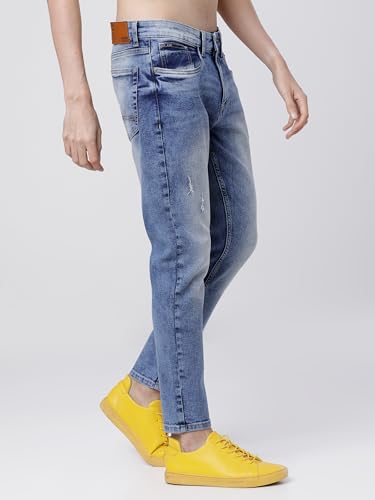 Image of Highlander Mens Tapered Fit Denim Jeans for Man|Regular Length|Mid-Rise|Stretchable Fabric for Comfort fit| Jeans for Man | Men Jeans