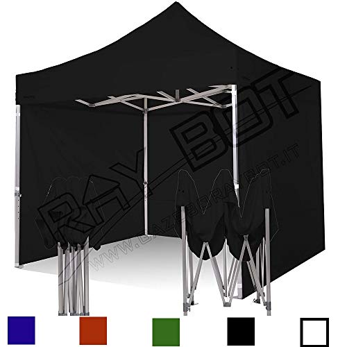 RAY BOT Cenador Plegable 3 x 3 Modelo Aluminio Exa 55 mm Ignífugo homologado. De Alta Gama. Superprofesional. Laminado de 2 mm.