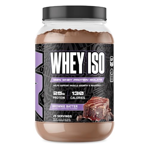 All Black Everything Whey Protein Isolate Powder | Whey Protein Isolate | 25g Protein | Low Carbs & Low Sugar | Workout Supplement for Men & Women | Brownie Batter | 27 Servings