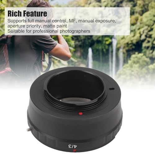 PODSJD Adaptador de Montura de Lente Contax CY a M4 / 3, Anillo de Conversión Preciso con Tapa Trasera para Lentes, Compatible con Cámaras G10 E P3 - Control Manual Completo, Material - imagen 4