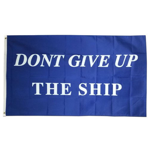 COMMODORE PERRY DON'T GIVE UP THE SHIP Battle Flag 3x5