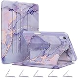 Fintie Magnetic Case for iPad Mini 7 (A17 Pro, 7th Generation) 2024 / iPad Mini 6 (6th Gen) 8.3 Inch - Multiple Angle Shockproof Rugged Stand Case, Soft TPU Back Cover, Lilac Marble
