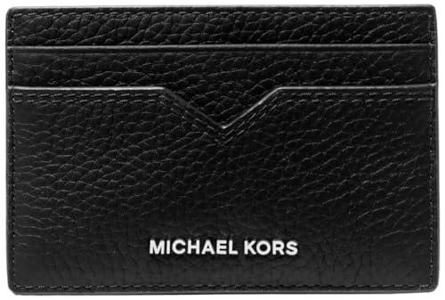 Michael Kors Men's Hudson Notched Card Case, Black, One Size